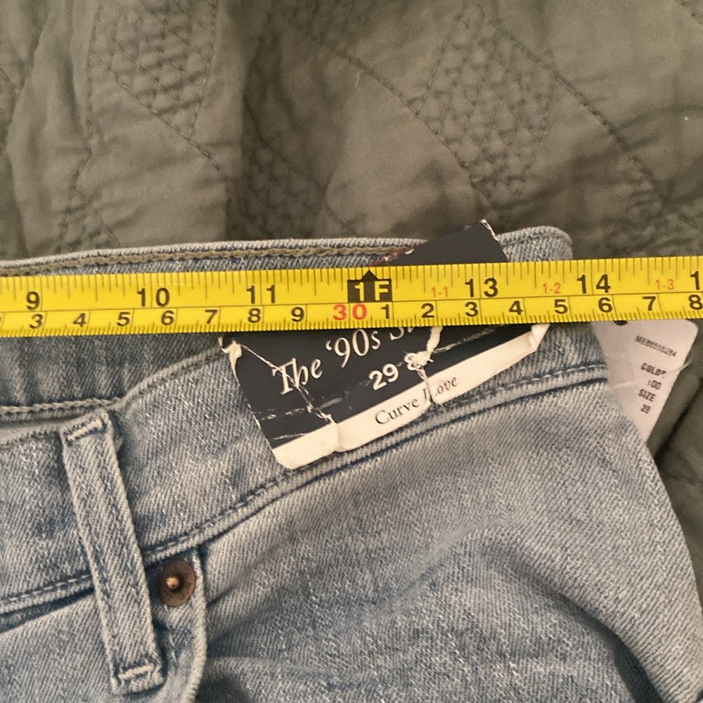 Abercrombie & Fitch The 90’s Straight Ultra High Rise Jeans Light Wash 29/8r - Picture 8 of 8